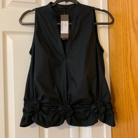 Walter Voulaz Sleeveless Tank Top in Black Size 40 - Picture 3 of 8